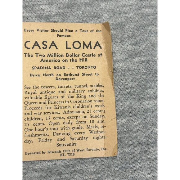 Casa Loma Toronio Ontario ON Canada Original 1943 Postcard - Picture 3 of 7